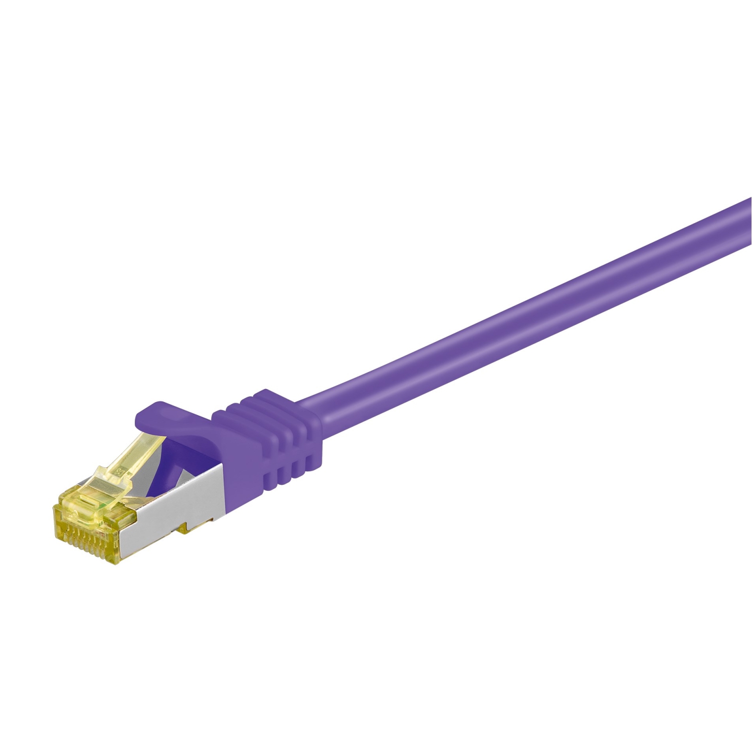 Goobay 3m RJ45 Patchkabel CAT 6A S/FTP (PiMF), 500 MHz, mit CAT 7 Rohkabel, violett LSZH halogenfrei, Kupfer von Goobay