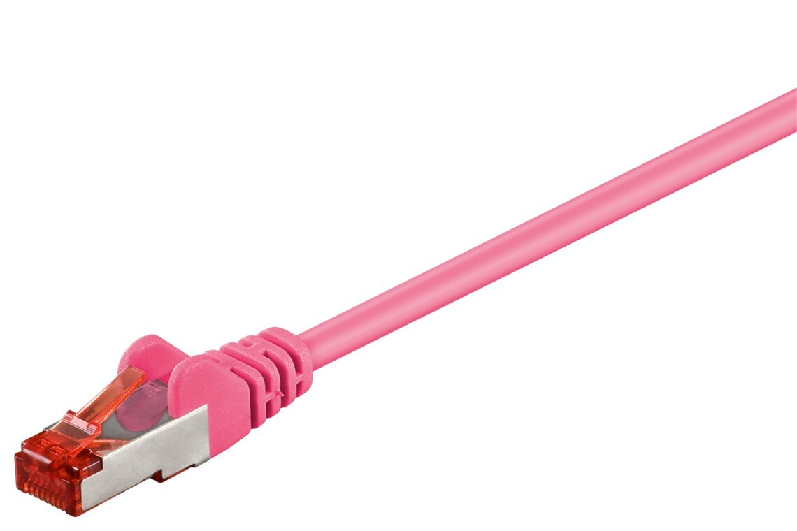 Goobay 5m CAT 6 Patchkabel, S/FTP (PiMF), Magenta von Goobay