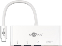 Goobay 62097, Ledningsført, USB 3.2 Gen 1 (3.1 Gen 1) Typ-C, Hvid, MicroSD (TransFlash), CE, WEEE, 95 mm von Goobay