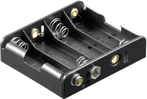Goobay 81466 Batteriehalter 4x Mignon (AA) Druckknopfanschluss (L x B x H) 61.7 x 56.6 x 15.5mm von Goobay