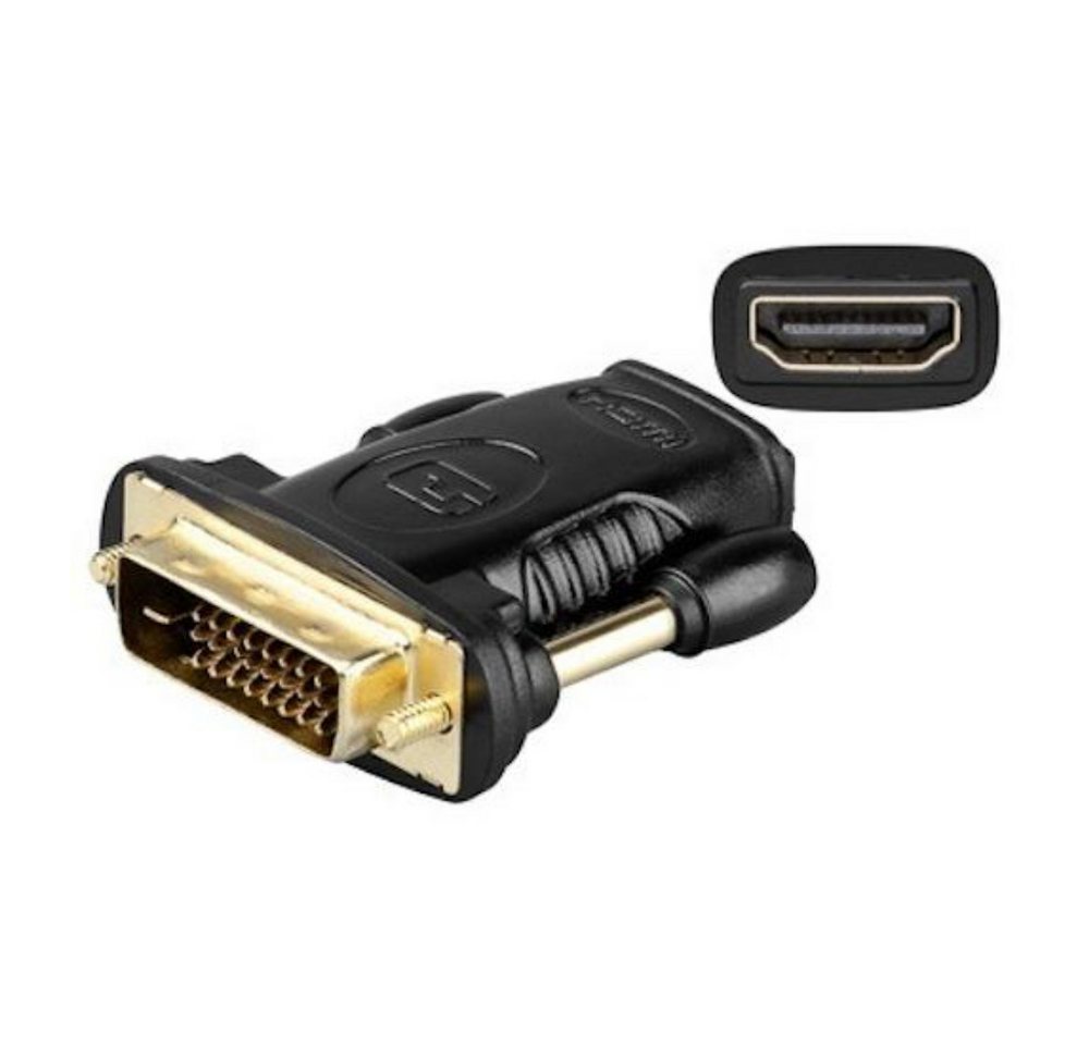 Goobay Adapter, HDMI Typ A Buchse - DVI-D (24+1) Stecker, schwarz HDMI-Kabel von Goobay