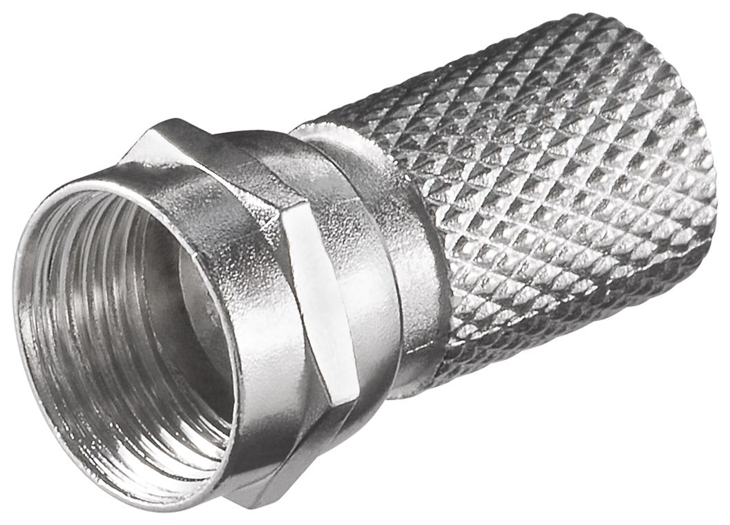 Goobay Aufdreh-F-Stecker 7,0 mm - Aufdreh-Adapter aus Zink mit Nickelkontakten Goobay Aufdreh-F-Stecker 7,0 mm - Aufdreh-Adapter aus Zink mit Nickelkontakten von Goobay