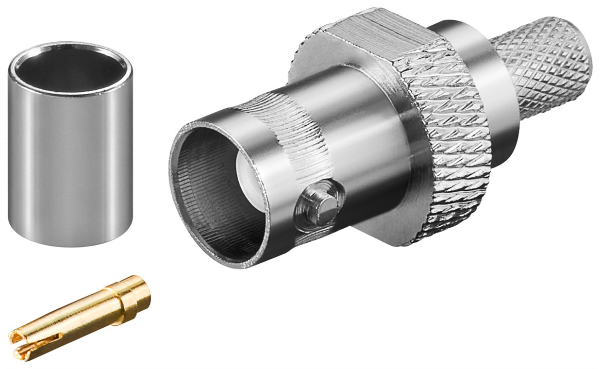 Goobay BNC-Crimpkupplung - für RG59-/U-Kabel, mit vergoldetem Pin Goobay BNC-Crimpkupplung - für RG59-/U-Kabel, mit vergoldetem Pin von Goobay