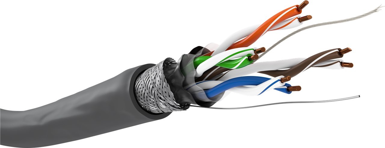 Goobay CAT 5e Netzwerkkabel, SF/UTP, Grau - Kupferleiter (CU), AWG 24/1 (solid), PVC-Kabelmantel von Goobay