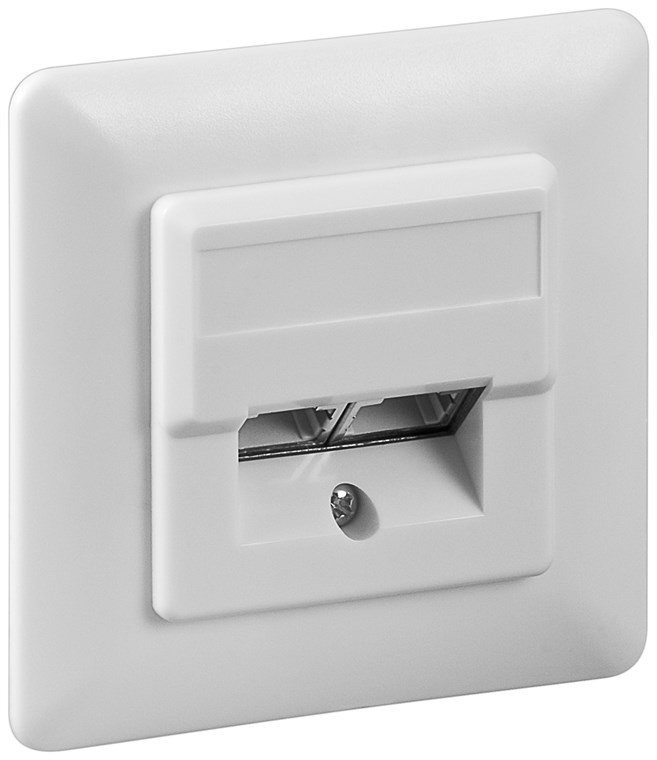 Goobay CAT-5e-Unterputzdose (UP) - 2x RJ45-Anschlüsse, geschirmt, Klemmleiste für werkzeugfreie LSA-Montage von Goobay