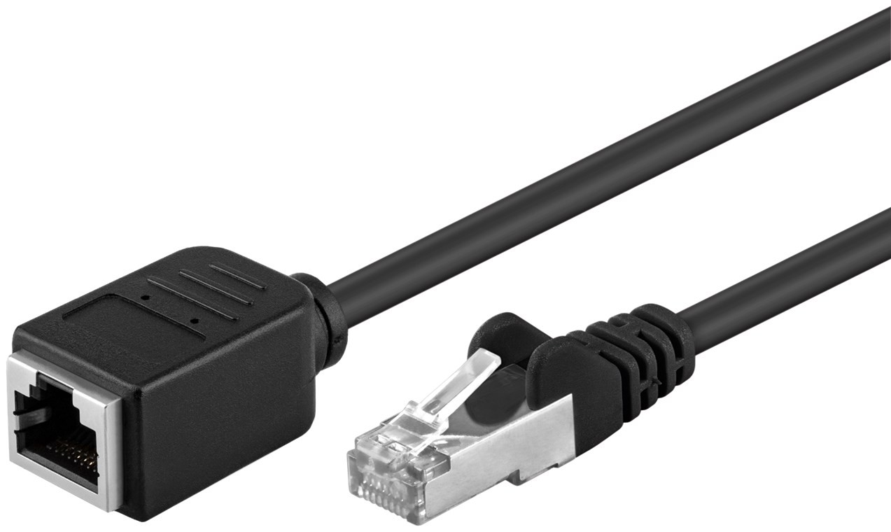 Goobay CAT 5e Verlängerungskabel, F/UTP, Schwarz Goobay CAT 5e Verlängerungskabel, F/UTP, Schwarz von Goobay