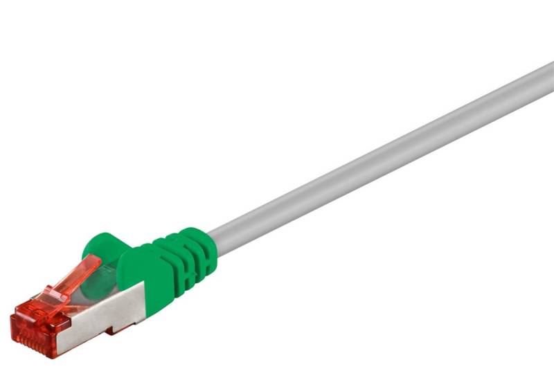 Goobay CAT 6 Crossover-Patchkabel, S/FTP (PiMF), Grau, Grün von Goobay