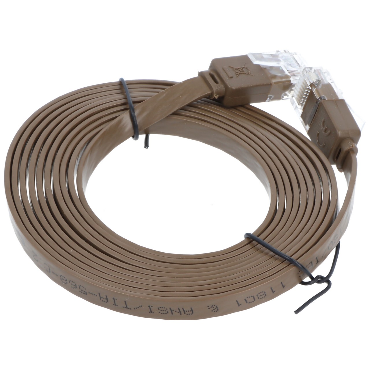 Goobay CAT 6 Flach-Patchkabel, U/UTP, Dunkelbraun Goobay CAT 6 Flach-Patchkabel, U/UTP, Dunkelbraun von Goobay