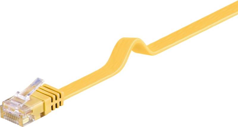 Goobay CAT 6 Flach-Patchkabel, U/UTP, Gelb von Goobay