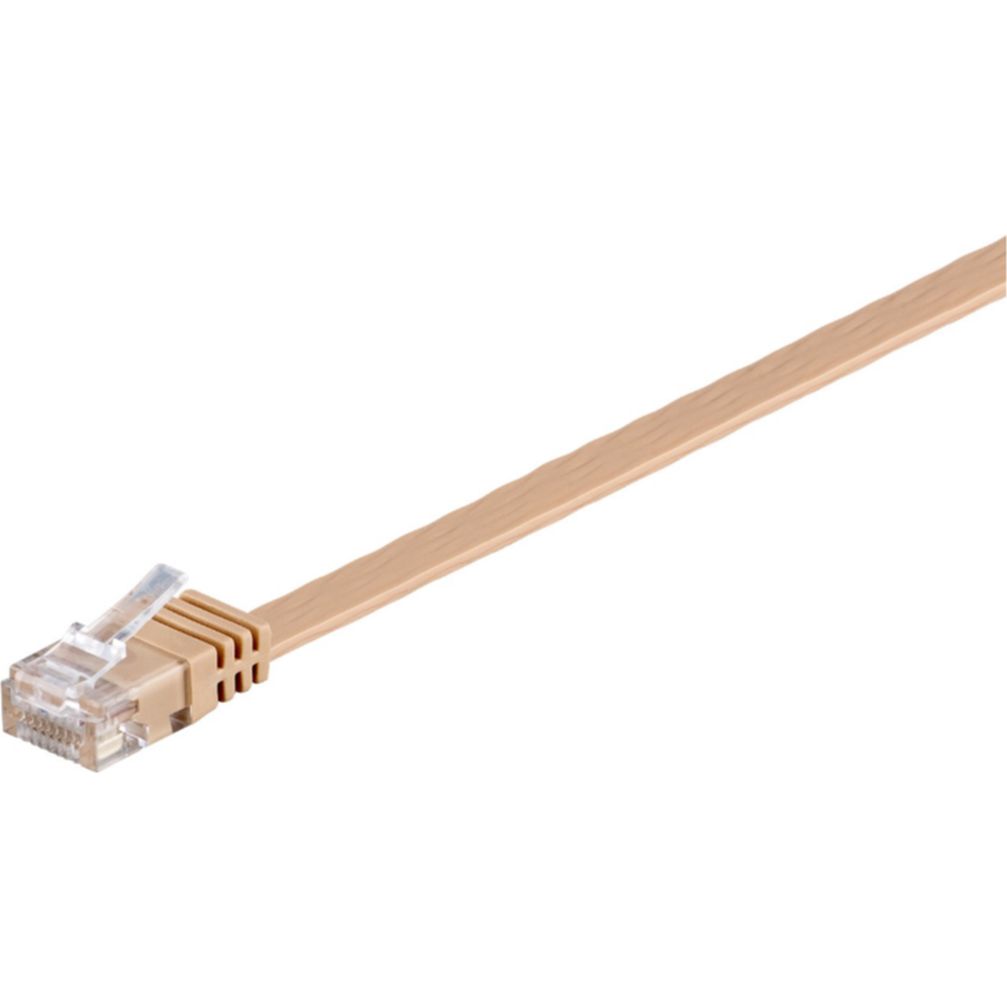 Goobay CAT 6 Flach-Patchkabel, U/UTP, Hellbraun 0,5m Goobay CAT 6 Flach-Patchkabel, U/UTP, Hellbraun 0,5m von Goobay