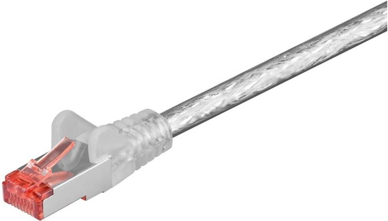 Goobay CAT 6 Netzwerkkabel, S/FTP, PiMF, transparent, 5m LAN-Kabel, (500 cm) von Goobay