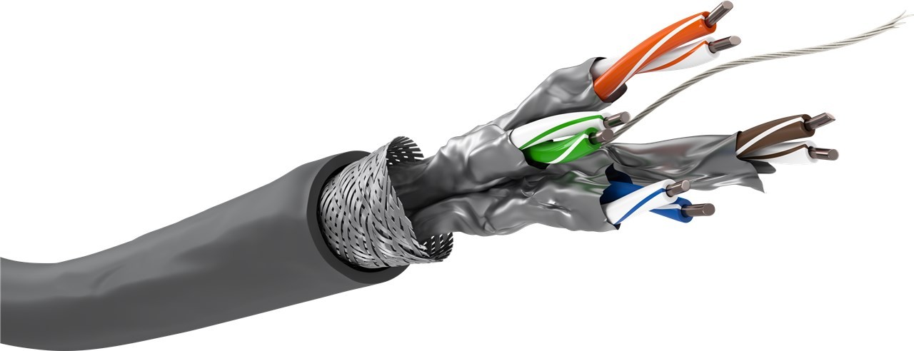 Goobay CAT 6 Netzwerkkabel, S/FTP (PiMF), Grau - Kupferkaschierter Aluminiumleiter (CCA), AWG 23/1 (solid), halogenfreier Kabelmantel (LSZH) von Goobay