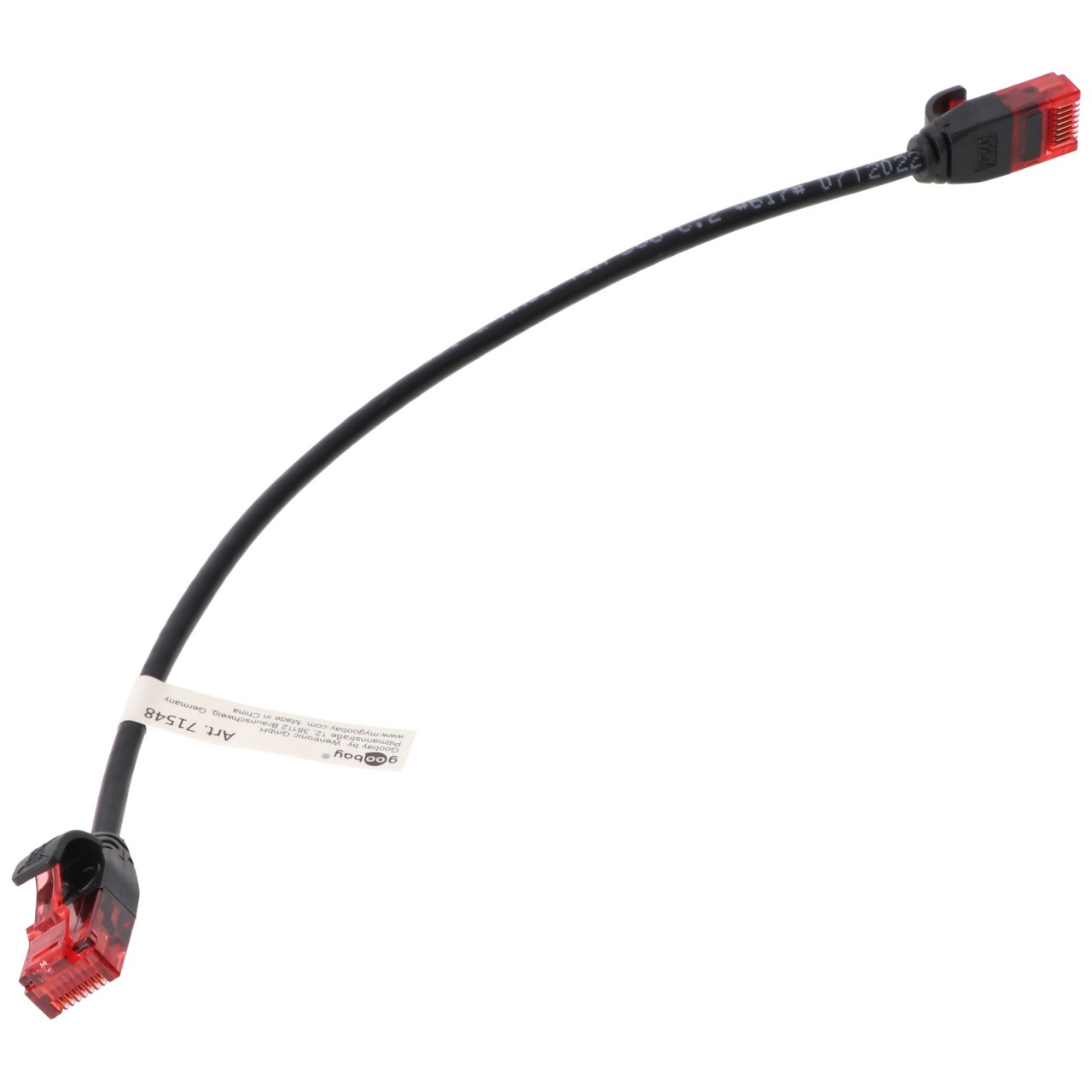 Goobay CAT 6 Slim-Patchkabel, U/UTP, Schwarz Goobay CAT 6 Slim-Patchkabel, U/UTP, Schwarz von Goobay