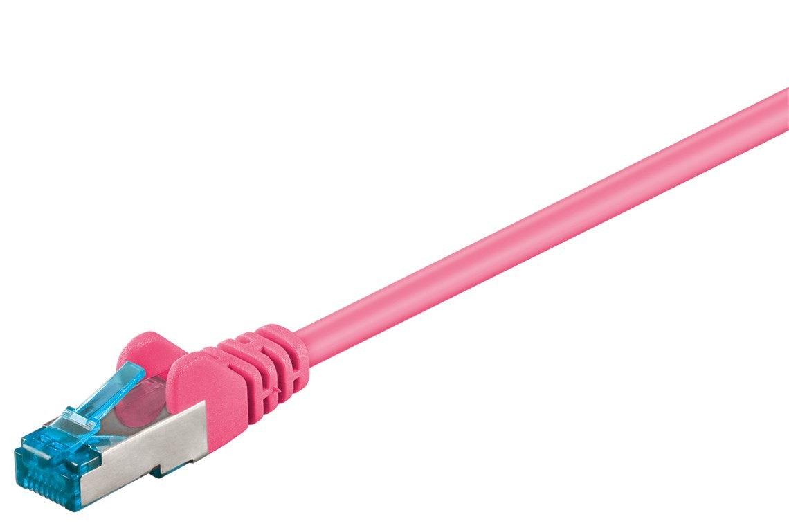 Goobay CAT 6A Patchkabel, S/FTP (PiMF), Magenta von Goobay