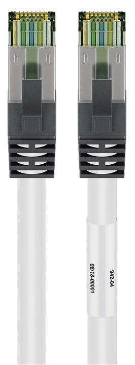 Goobay CAT 8.1 Netzwerkkabel, S/FTP (PiMF), weiß von Goobay