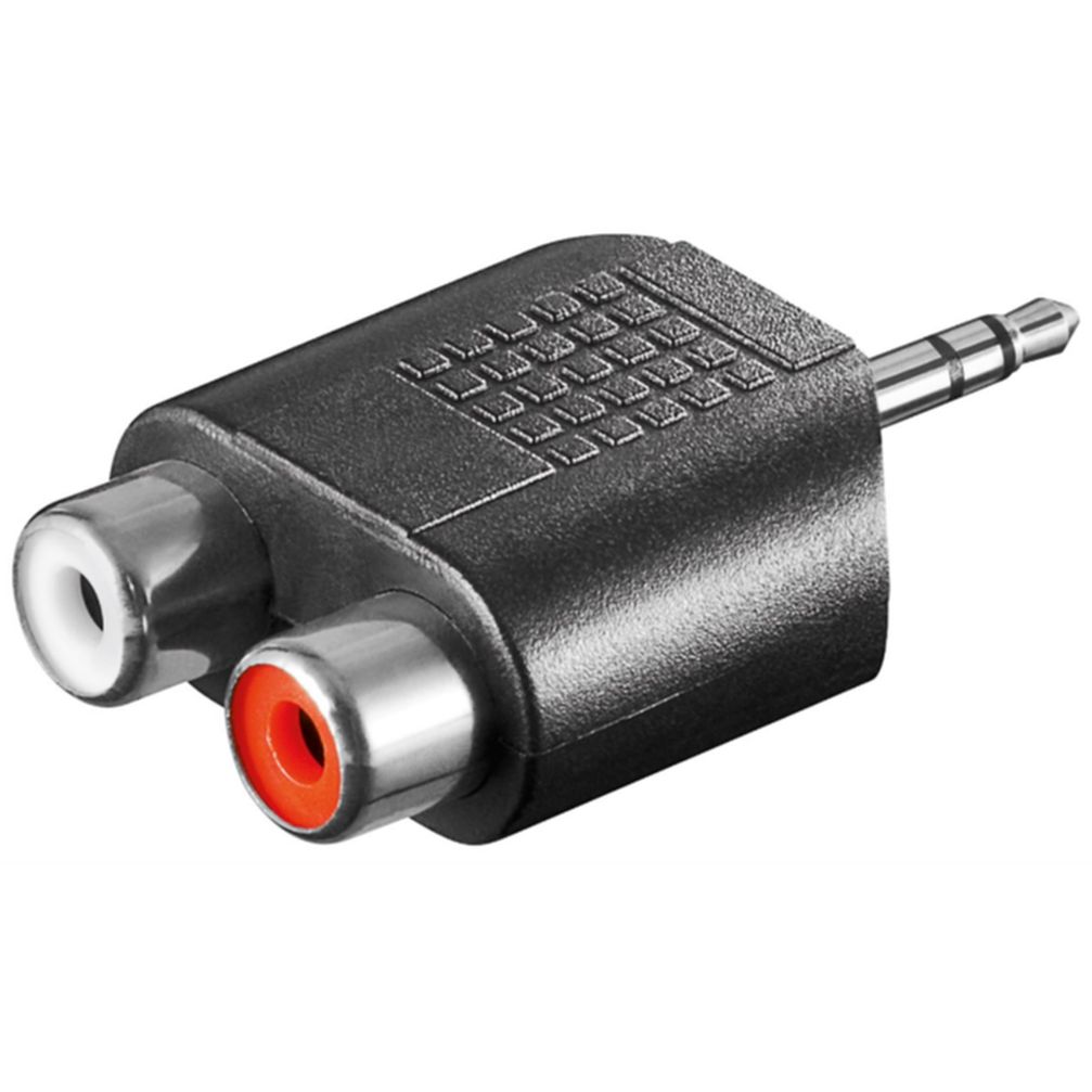 Goobay Cinch Adapter, AUX Klinke 3,5 mm Stecker zu 2x stereo Buchse Goobay Cinch Adapter, AUX Klinke 3,5 mm Stecker zu 2x stereo Buchse von Goobay