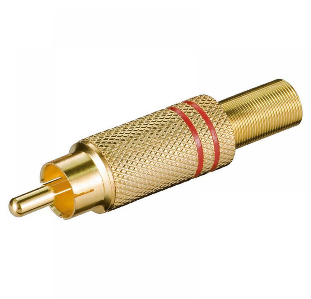 Goobay Cinchstecker, Metallausführung mit Knickschutz für Kabel ø5,4mm, Video-Adapter Goobay Cinchstecker, Metallausführung mit Knickschutz für Kabel ø5,4mm, Video-Adapter von Goobay