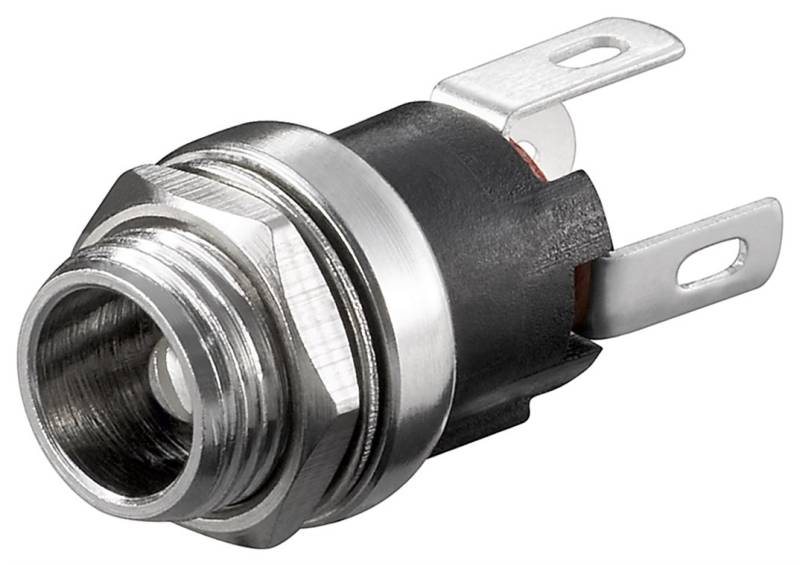 Goobay DC-Einbaubuchse - Stift 2,5 mm, geschlossene Bauart mit Lötanschluss von Goobay