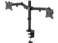 Goobay Doppel-Monitorhalterung Flex, Schwarz, Klemme, 8 kg, 43,2 cm (17 Zoll), 81,3 cm (32 Zoll), 100 x 100 mm, Schwarz von Goobay