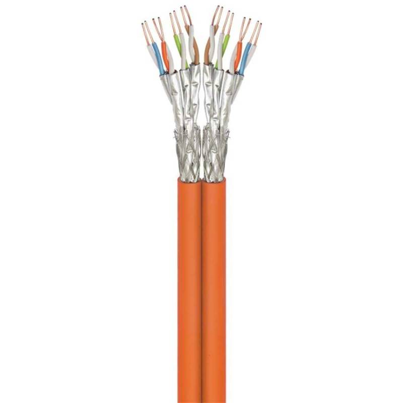 Goobay Duplex-Netzwerkkabel CAT 7A (1000 MHz S/FTP PiMF AWG 23/1 CU LSZH Orange 100m) von Goobay