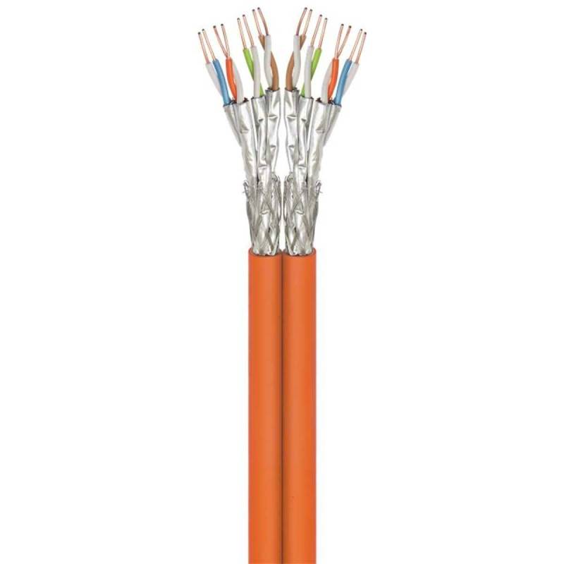 Goobay Duplex-Netzwerkkabel CAT 7A (1000 MHz S/FTP PiMF AWG 23/1 CU LSZH Orange 100m) von Goobay