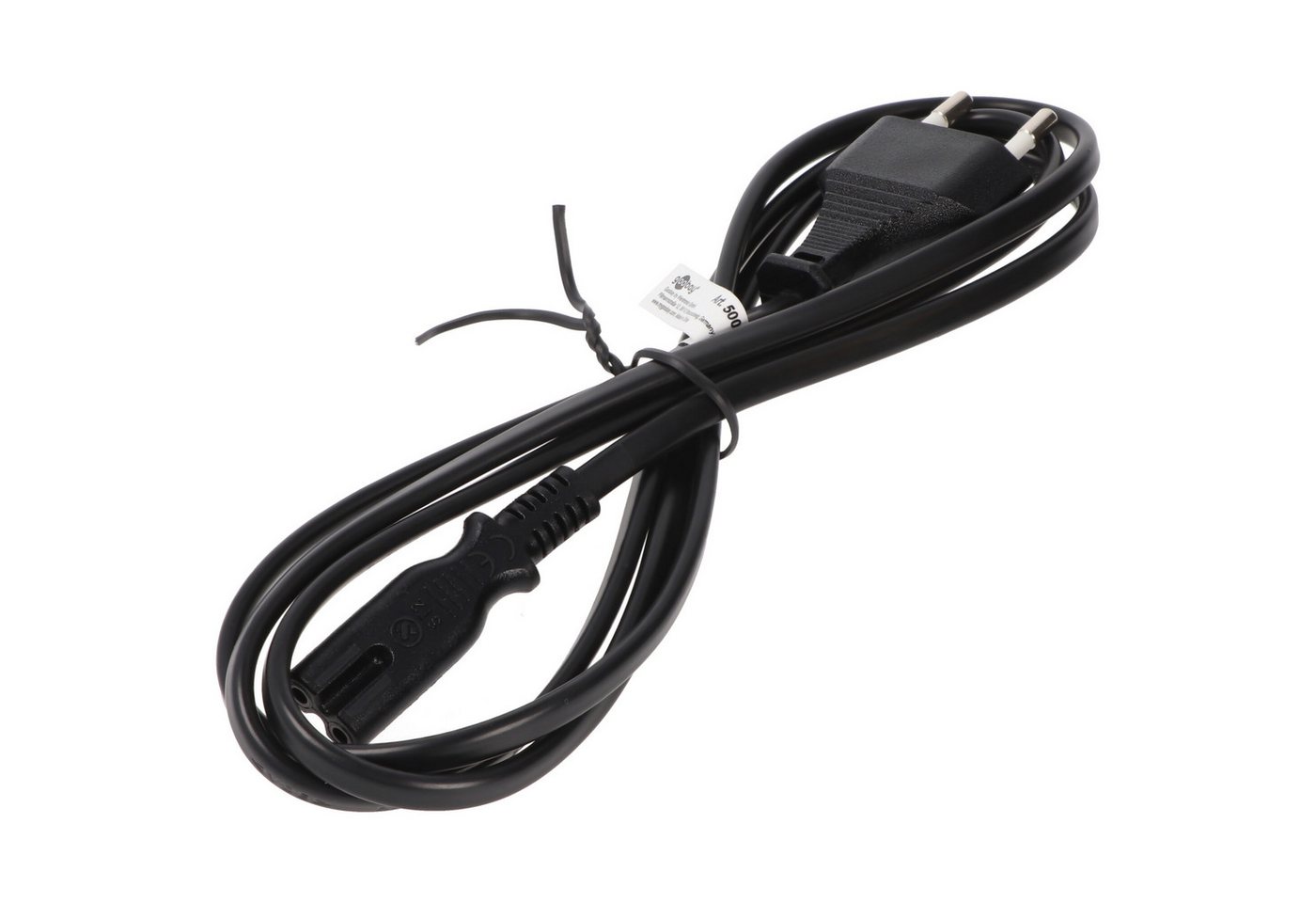 Goobay Euro Anschlusskabel, 1,5 m, Schwarz Eurostecker (Typ C, CEE 7/16) > G USB-Kabel von Goobay