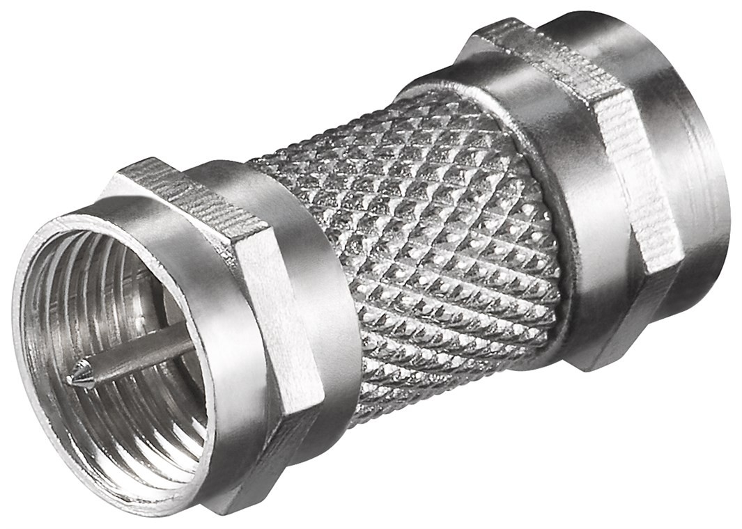 Goobay F-Verbinder: F-Stecker > F-Stecker - Adapter-Stecker aus Zink Goobay F-Verbinder: F-Stecker > F-Stecker - Adapter-Stecker aus Zink von Goobay