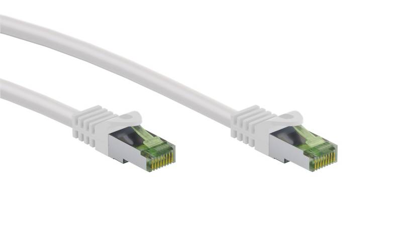 Goobay GHMT-zertifiziertes CAT 8.1 5m Patchkabel, S/FTP (PiMF), weiß von Goobay