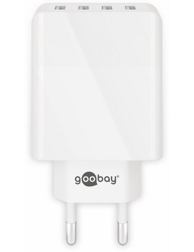 Goobay GOOBAY USB-Lader 44962, 4-fach, 3 A, 30 W, weiß USB-Ladegerät von Goobay