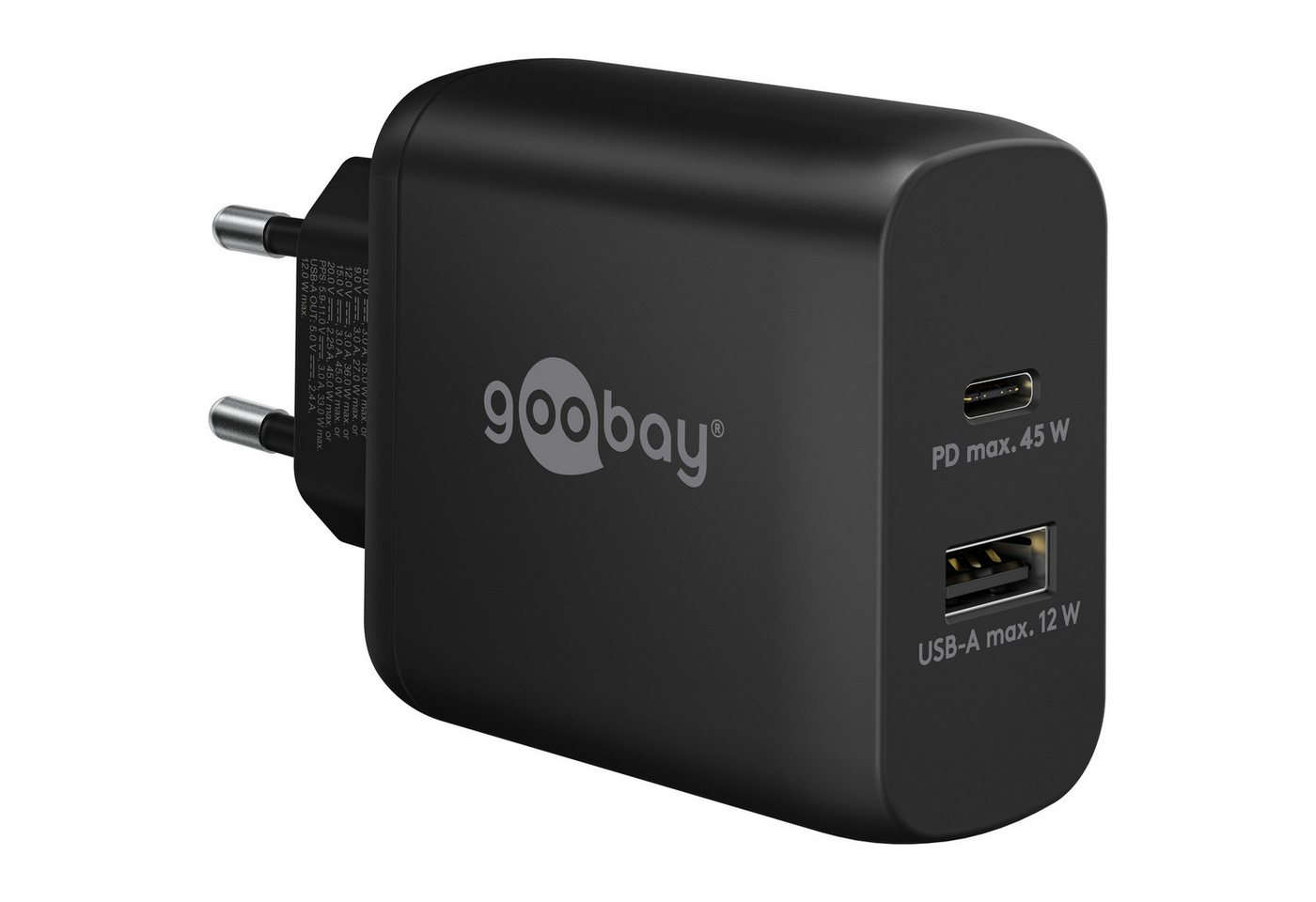 Goobay GOOBAY USB-Lader 65411, 45 W, 2-fach, 1xC PD, 1xA USB-Ladegerät Goobay GOOBAY USB-Lader 65411, 45 W, 2-fach, 1xC PD, 1xA USB-Ladegerät von Goobay