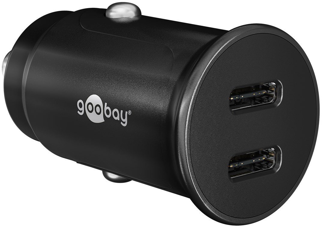 Goobay Goobay Dual-USB-C™ PD (Power Delivery) Auto-Schnellladegerät (30 W) - Akku-Ladestation von Goobay