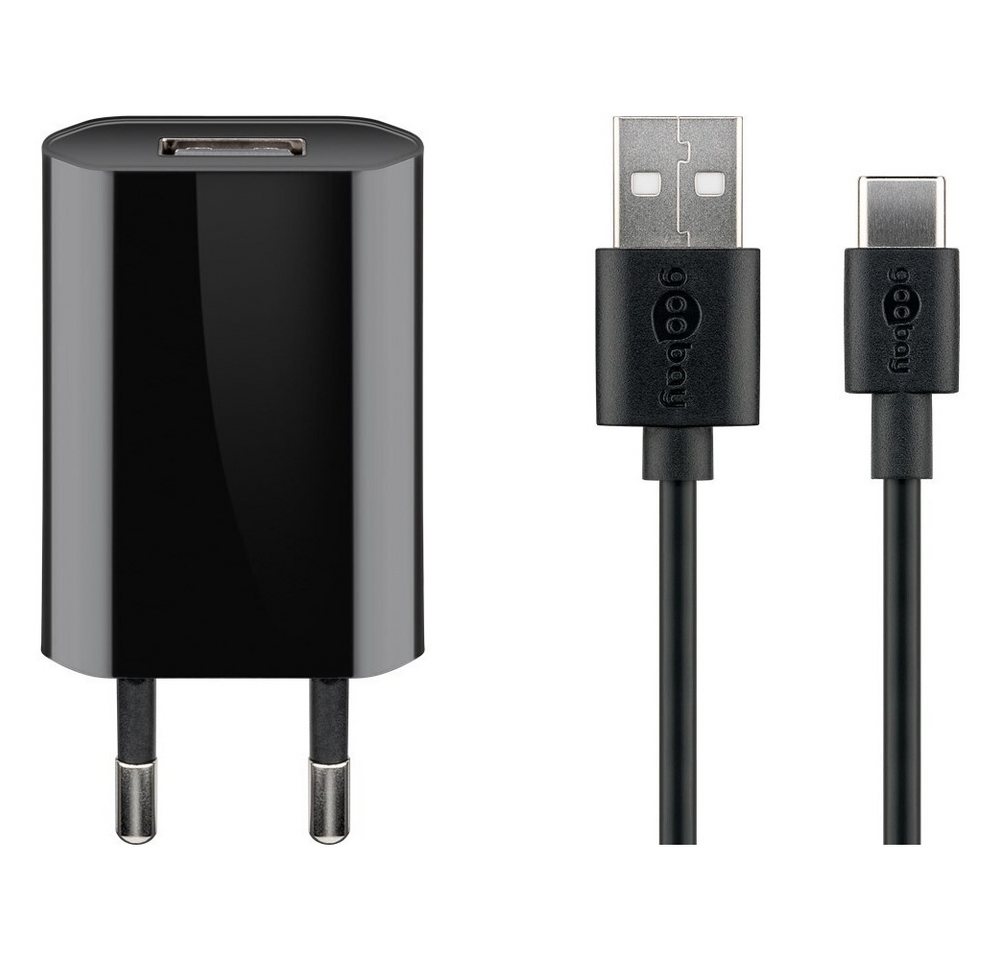Goobay Goobay USB-C Ladeset 5W, Ladegerät und Kabel. Handy-Netzteile (Schutz vor Überstrom und Überhitzung) von Goobay