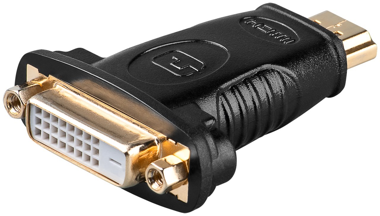 Goobay HDMI™/DVI-D-Adapter, vergoldet - HDMI™-Stecker (Typ A) > DVI-D-Buchse Dual-Link (24+1 pin) von Goobay