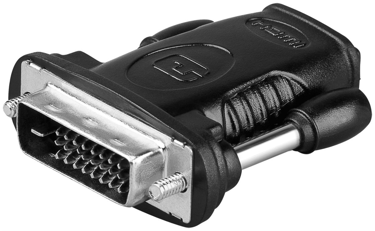 Goobay HDMI™/DVI-D-Adapter, vernickelt - HDMI™-Buchse (Typ A) > DVI-D-Stecker Dual-Link (24+1 pin) von Goobay