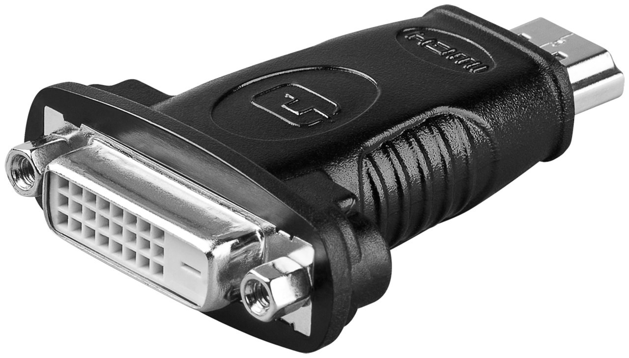 Goobay HDMI™/DVI-D-Adapter, vernickelt - HDMI™-Stecker (Typ A) > DVI-D-Buchse Dual-Link (24+1 pin) von Goobay