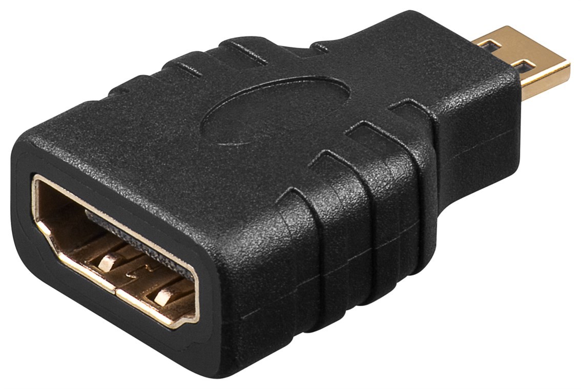 Goobay HDMI™-Adapter, vergoldet - HDMI™-Buchse (Typ A) > HDMI™-Micro-Stecker (Typ D) von Goobay