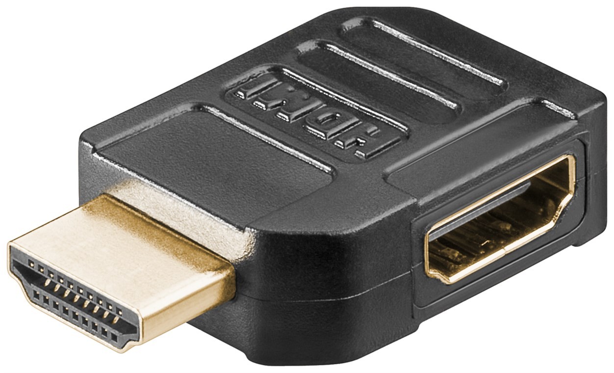 Goobay HDMI™-Adapter, vergoldet - HDMI™-Buchse (Typ A) > HDMI™-Stecker (Typ A) 90° von Goobay