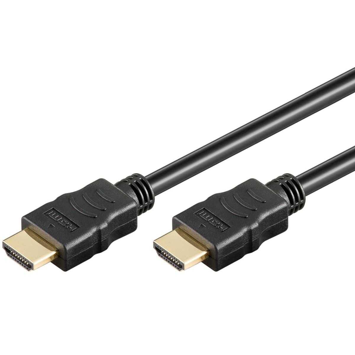 Goobay HDMI 2.0b HDCP 2.2 High Speed Kabel mit Ethernet 4K 2160p Schwarz vergoldet 10m von Goobay