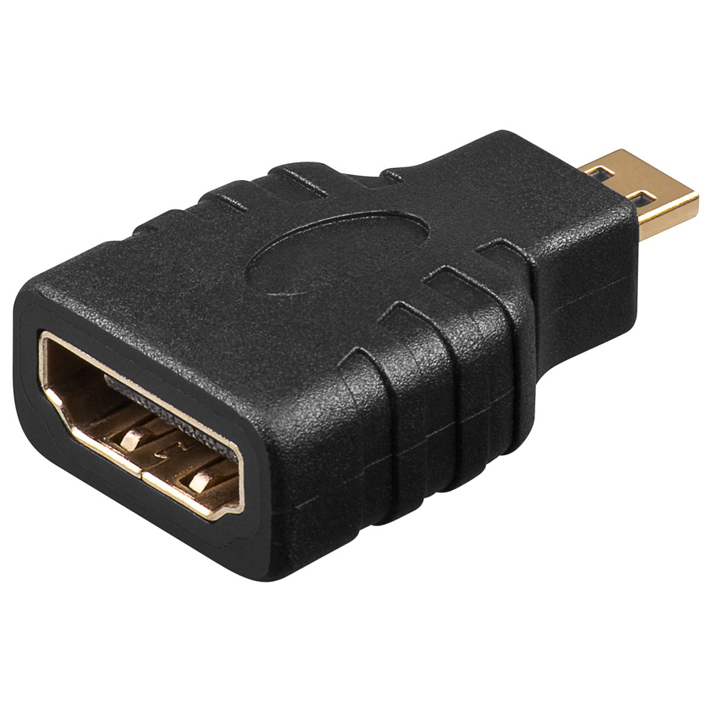 Goobay HDMI A-Buchse zu HDMI D(Micro)-Stecker - A 351 G  (HDMI F/HDMI MICRO M) von Goobay