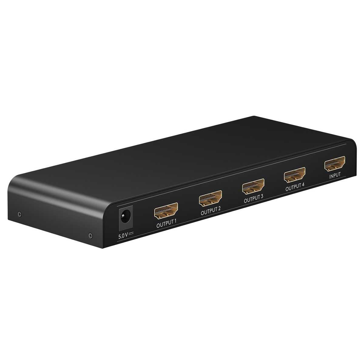 Goobay HDMI-Splitter UHD 4K/30Hz 1 Eingang / 4 Ausgänge (HDMI 1.4 schwarz) von Goobay