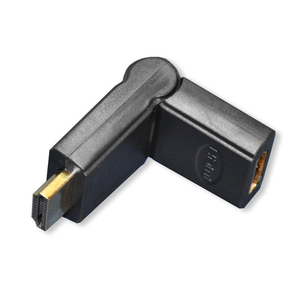 Goobay HDMI Winkeladapter, vergoldete Kontakte, 180° frei abwinkelbar, HDMI-Adapter von Goobay