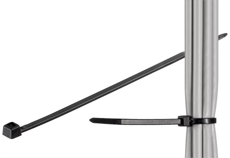 Goobay Kabelbinder, UV- und wetterfester Nylon - 3,5 mm breit und 300 mm lang, schwarz von Goobay