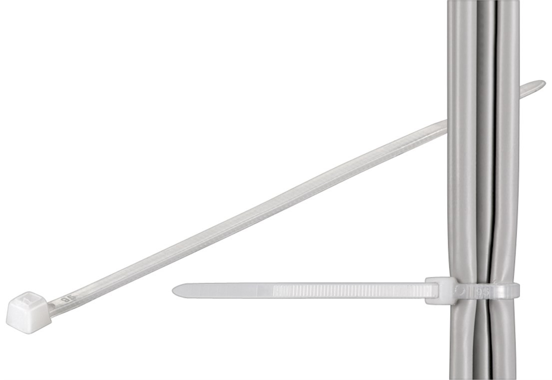Goobay Kabelbinder, wetterfester Nylon - 3,5 mm breit und 365 mm lang, transparent-weiß Goobay Kabelbinder, wetterfester Nylon - 3,5 mm breit und 365 mm lang, transparent-weiß von Goobay