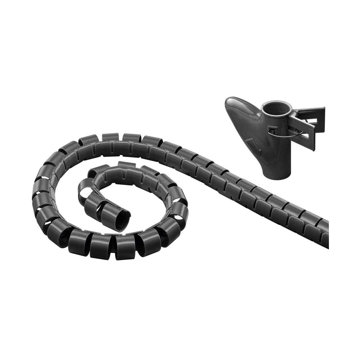 Goobay Kabelkanal - robuster Spiralschlauch gegen den Kabelsalat, 2,5m, Schwarz von Goobay