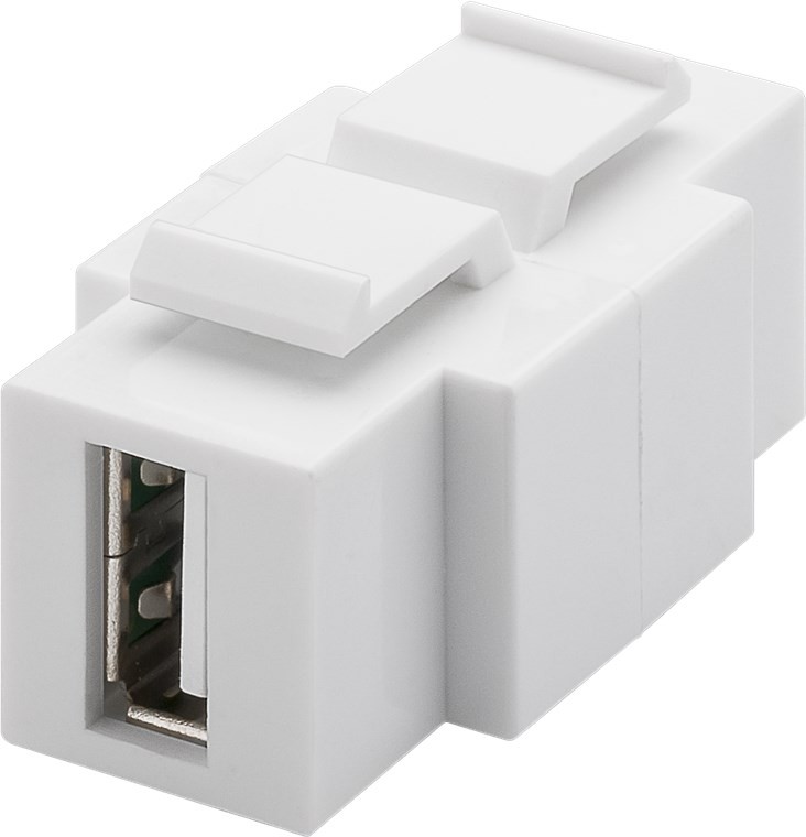 Goobay Keystone Modul USB, beidseitig einbaubar - 16,9 mm Breite, USB 2.0-Buchse (Typ A) von Goobay