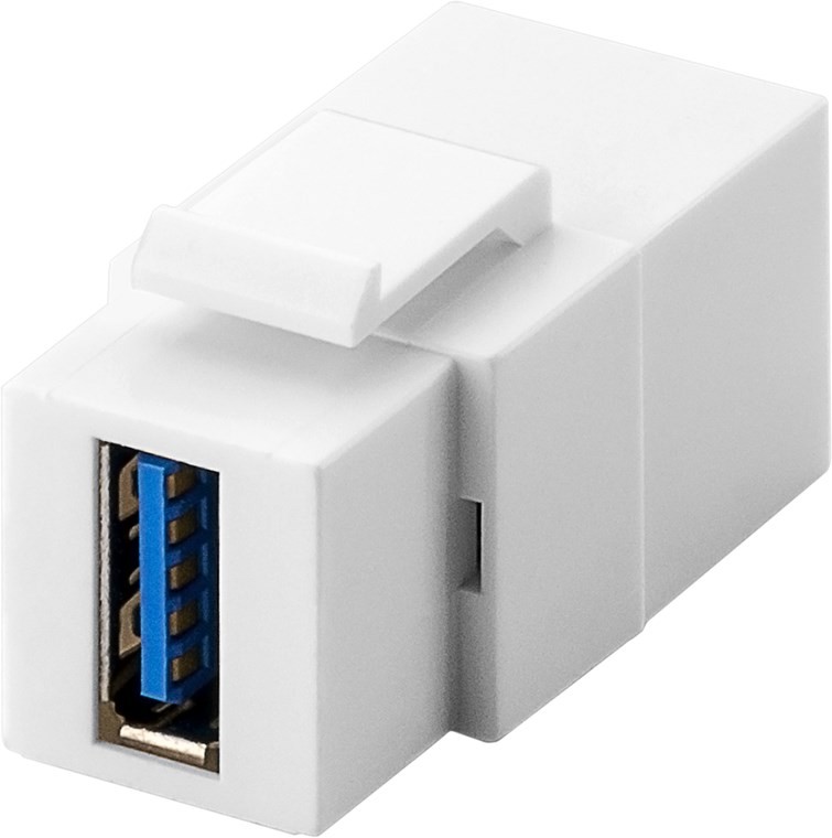 Goobay Keystone Modul USB - 18,3 mm Breite, 2x USB 3.0-Buchse (Typ A) von Goobay
