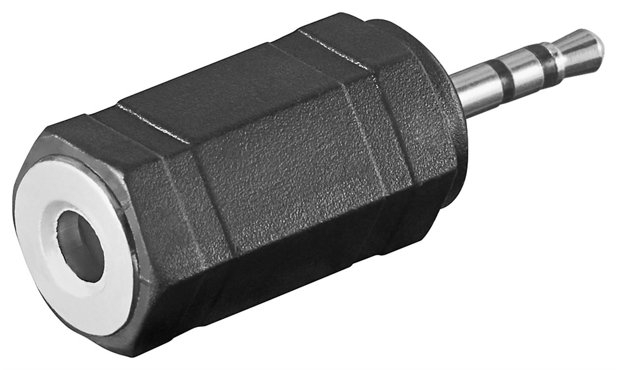 Goobay Kopfhörer-Adapter, AUX-Klinke 2,5 mm zu 3,5 mm - 1x 2,5-mm-Klinkenstecker (3-polig, stereo) > 1x 3,5-mm-Klinkenbuchse (3-polig, stereo) von Goobay