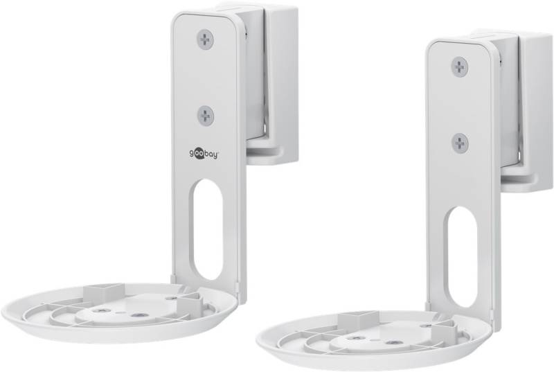 Goobay Lautsprecher-Wandhalterung Modern Era 1 Flex, weiß - 2 Stück, kompatibel mit dem Sonos Era 100, schwenkbare und neigbare Lautsprecherhalterung von Goobay