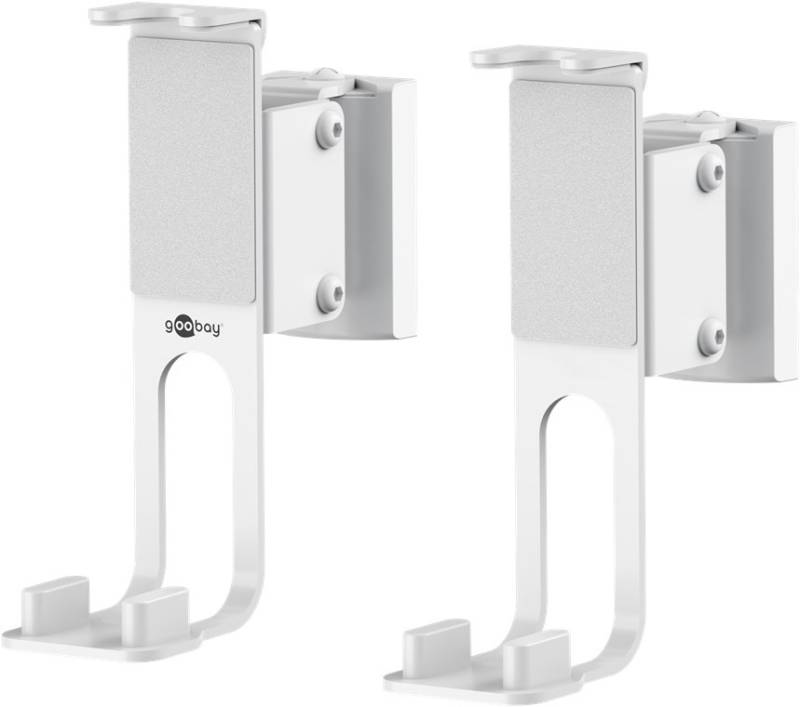 Goobay Lautsprecher-Wandhalterung One Sound Flex, weiß - 2 Stück, kompatibel mit dem Sonos One und Sonos One SL, sichere und voll flexible Lautsprecherhalterung von Goobay