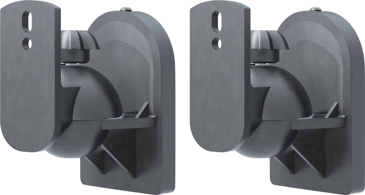 Goobay Lautsprecher Wandhalterung universal - Universal-Lautsprecherhalterung zur Wandmontage, (schwenk- und neigbar) für Lautsprecher bis max. 3,5kg, schwarz von Goobay